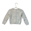 Janie and Jack Ivory & Blue Speckled Cable-Knit Cardigan Sweater - Size 18-24 Mo