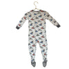 Magnetic Me Motorcycle Bunny Print Footed PJs  - Size 9-12 Mo