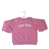 Crewcuts Pink & Ivory New York Embroidered Sweatshirt - Size S (6/7)
