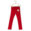 Petite Hailey Red Ribbed Leggings, Sun Flower Patch - Size 6