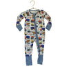 Little Sleepies Construction Truck Print One-Piece PJS - Size 3-6 Mo