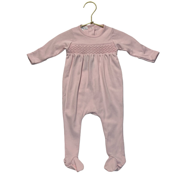 Magnolia Baby Pink Smocked Footed One-Piece - Size 3 Mo