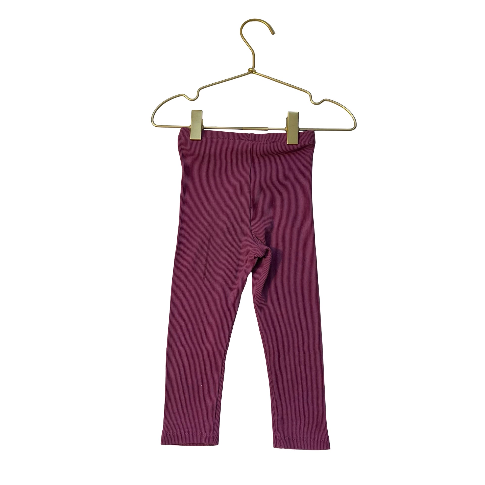 Zara Plum Ribbed Leggings - Size 18-24 Mo