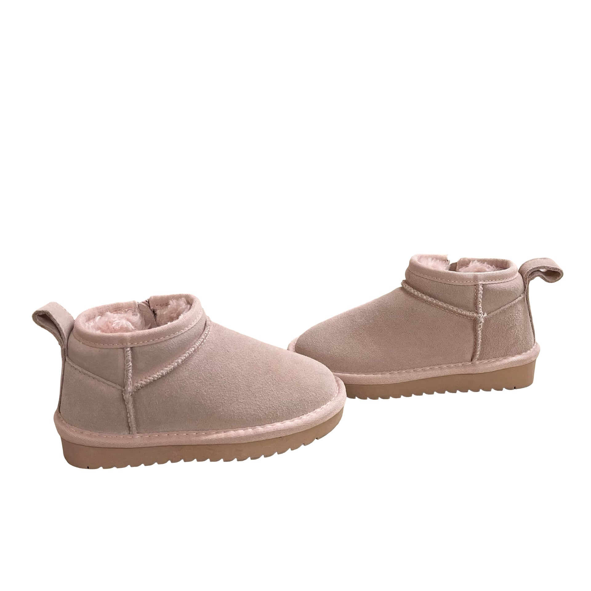 Cushonaire Pink Faux Shearling Mini Boots - Size 10