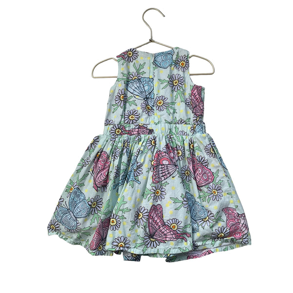 Paper Wings Flower Print Dress - Size 3