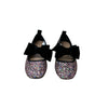 Old Navy Multi-Color Glitter & Black Velvet Bow Shoes - Size 1Y