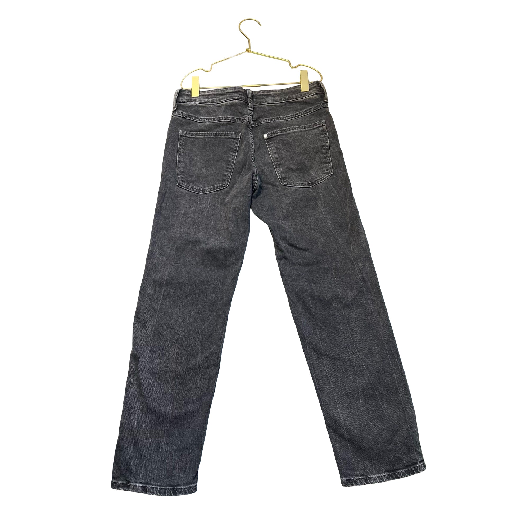 H&M 'Tapered Leg Relaxed Fit' Black Denim Jeans - Size 8