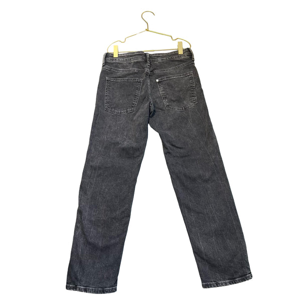 H&M 'Tapered Leg Relaxed Fit' Black Denim Jeans - Size 8