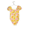 Janie and Jack Yellow & Pink Floral Swim Suit - Size 5