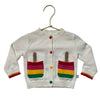 Stella McCartney Kids Ivory & Multi-Color Popsicle Cardigan Sweater - Size 6 Mo