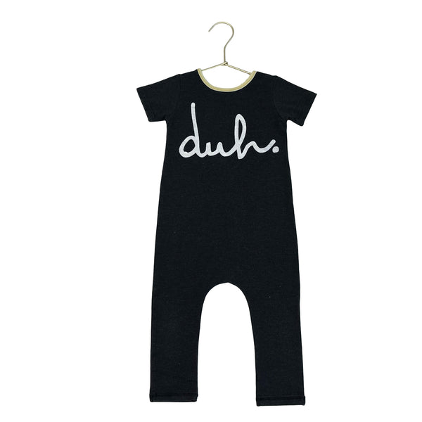 Rags Dark Gray 'Duh' One-Piece - Size 12-18 Mo