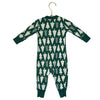 Hanna Andersson Green & Ivory Christmas Tree One-Piece PJs - Size 6-12 Mo