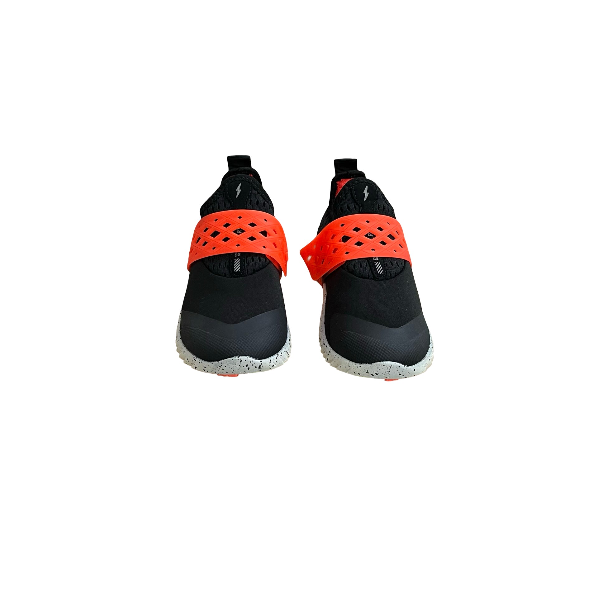 Super Heroic Black & Orange Sneakers - Size 1Y Big Kid