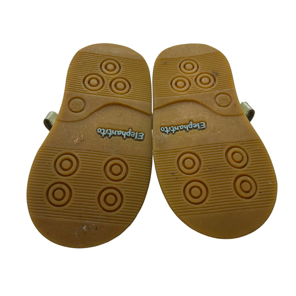 Elephantito Gold Leather Mary Jane Shoes - Size 5