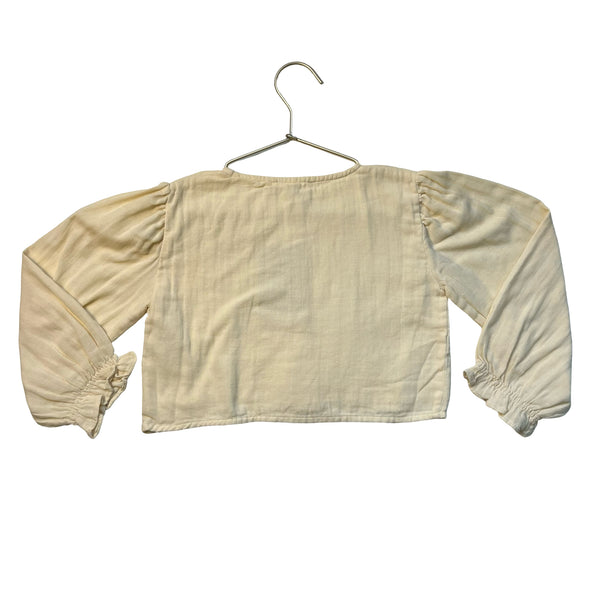 Louise Misha Ivory Embroidered Blouse - Size 5Y