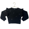 FBZ Flowers by Zoe Black & Rhinestone Heart Sweatshirt - Size 5
