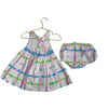 Jacadi White & Pastel Plaid Dress & Bloomers - Size 24 Mo