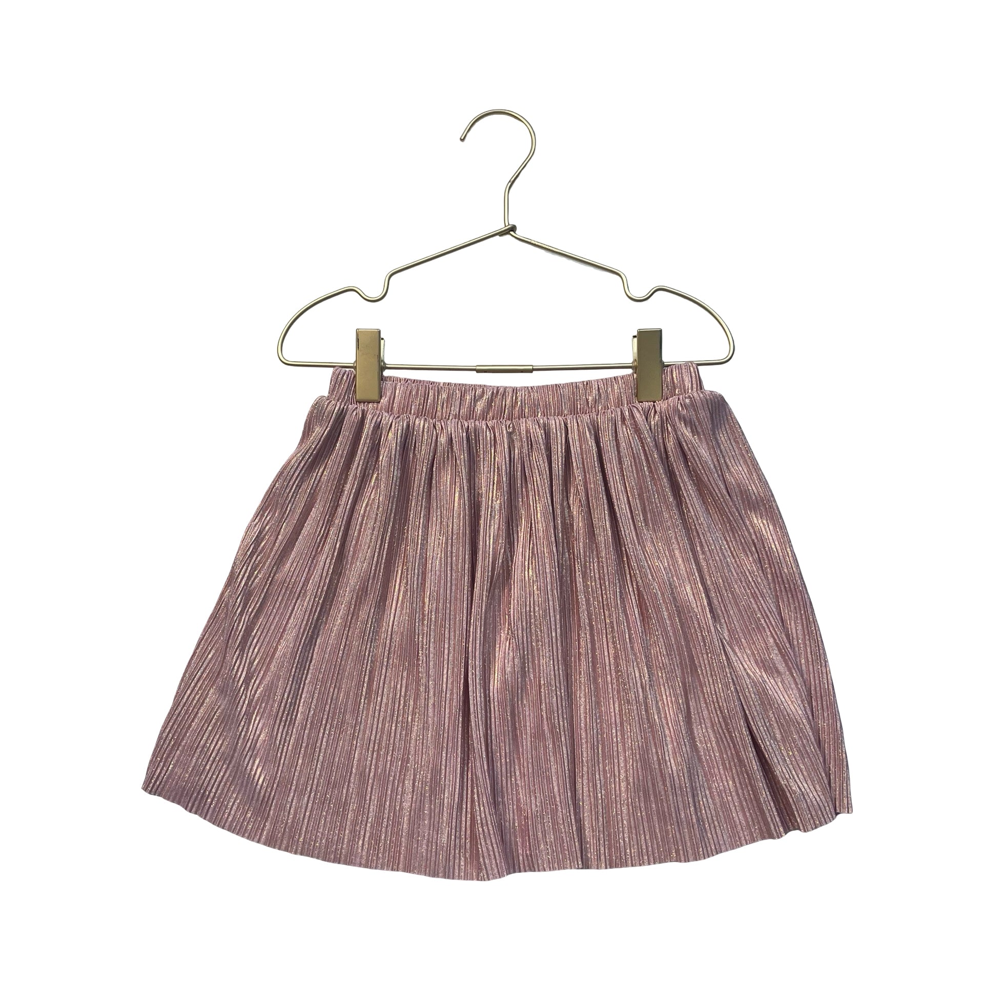 Crewcuts Pink Sparkle Pleated Skirt - Size S 6-7