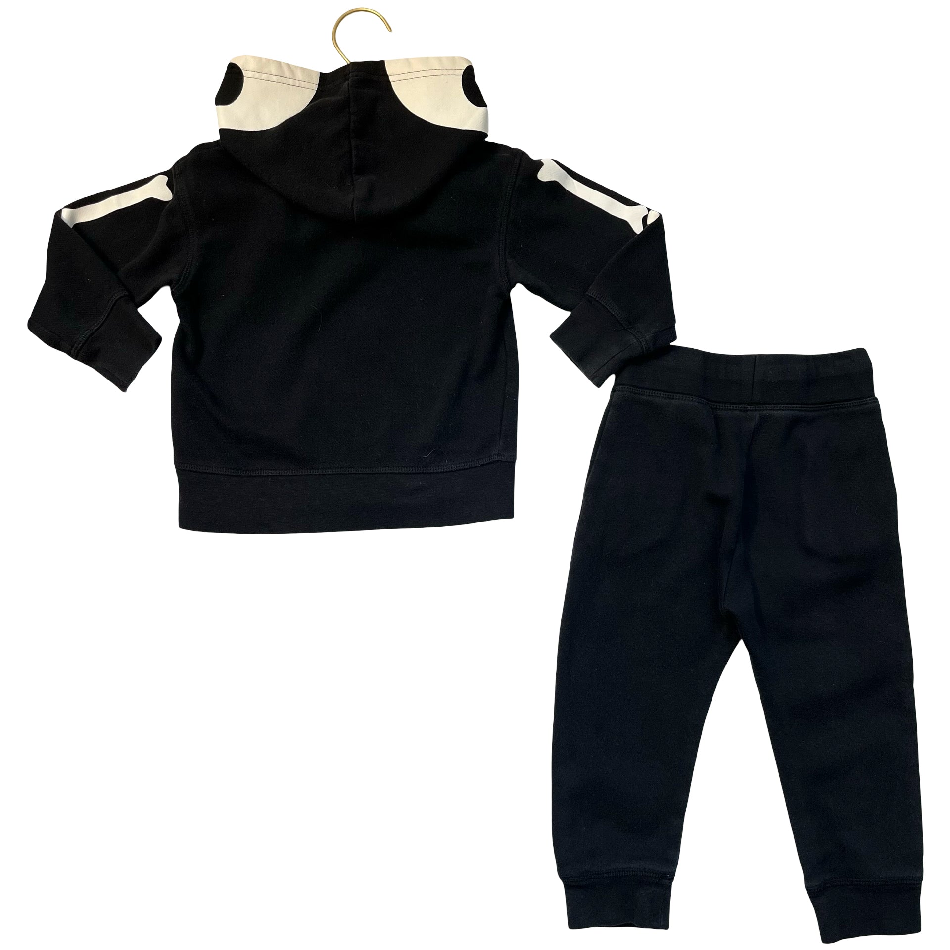 H&M Black & Ivory Skeleton Hoodie & Jogger Set - Size 18-24 Months