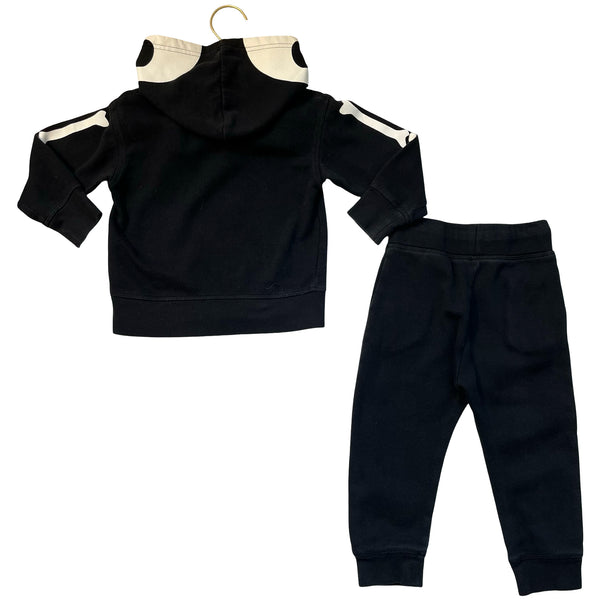 H&M Black & Ivory Skeleton Hoodie & Jogger Set - Size 18-24 Months
