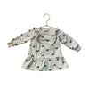 Miles The Label Ivory & Navy Heart Pattern Dress - Size 3 Mo