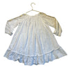 Velveteen White Embroidered & Gold Sequin Dress - Size 5Y