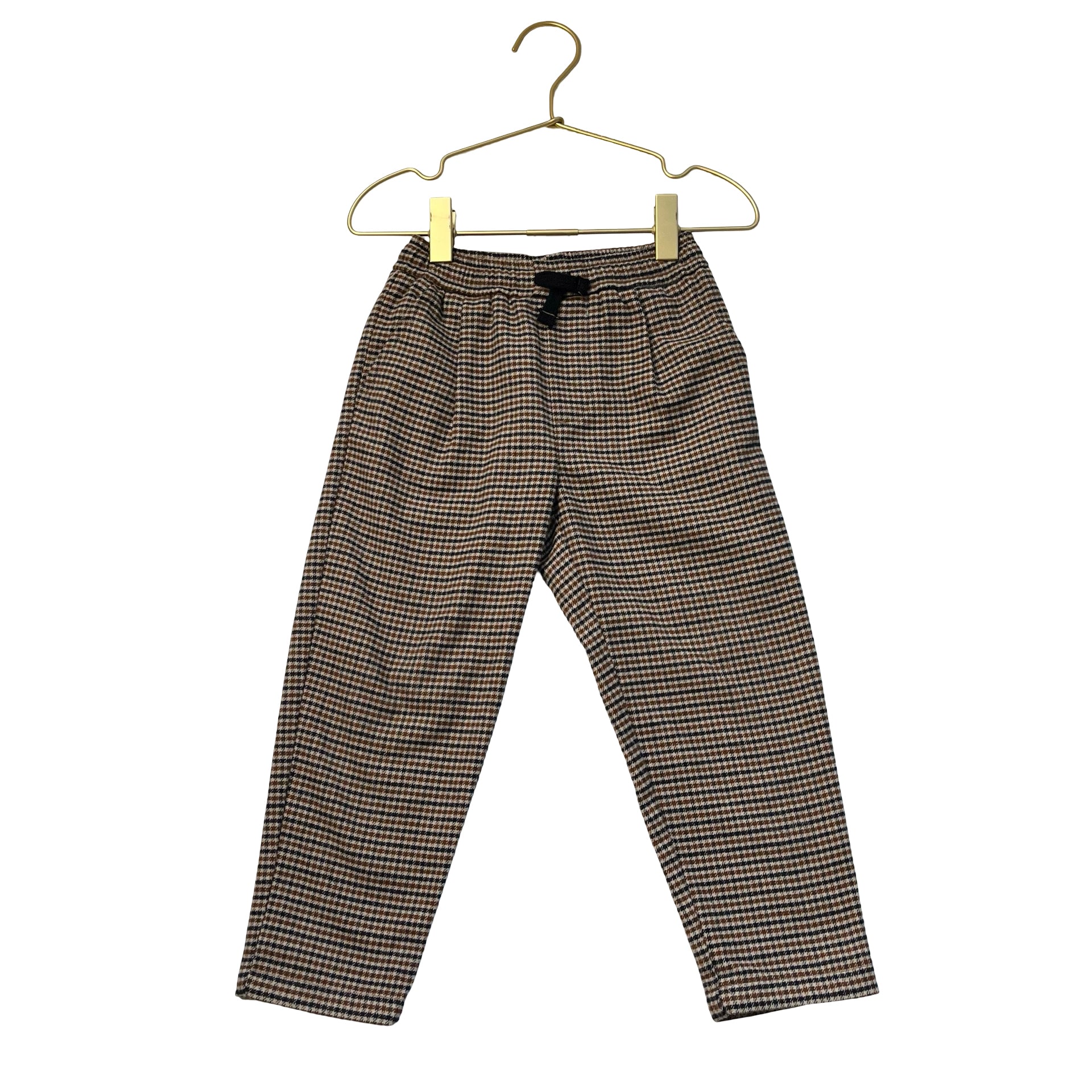 Zara Brown Check Flannel Pants - Size 2-3