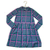 Tea Collection Blue, Pink, Green, Purple Plaid Print Shirt Dress - Size 6