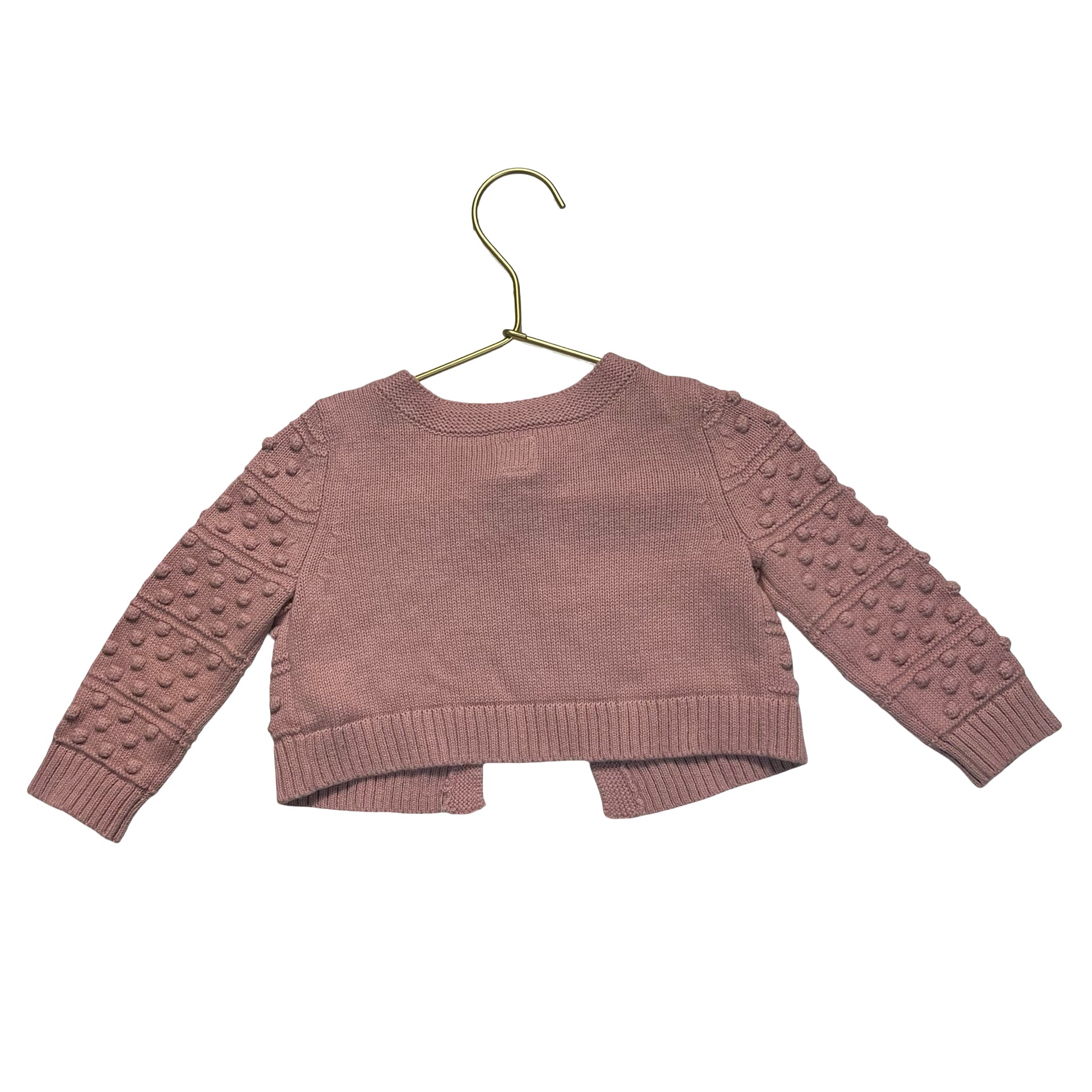 Baby Gap Dusty Pink Cotton Cardigan Sweater - Size 6-12 Mo