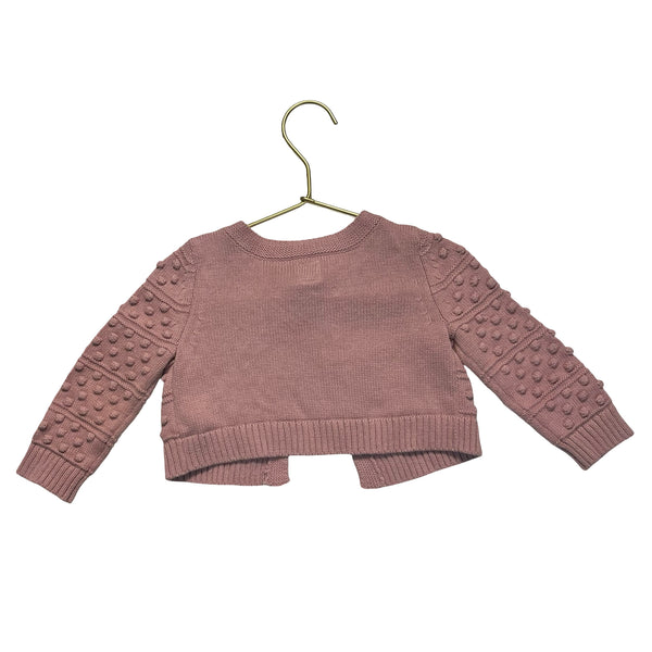 Baby Gap Dusty Pink Cotton Cardigan Sweater - Size 6-12 Mo