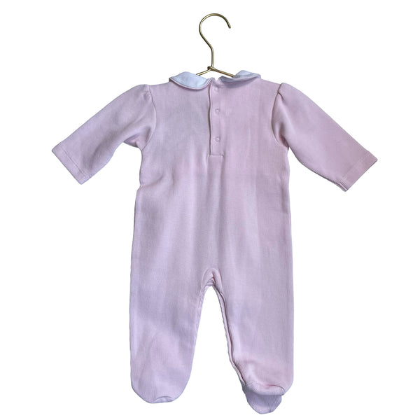 Kissy Kissy Pink Smocked Footed One-Piece - Size 3-6 Mo