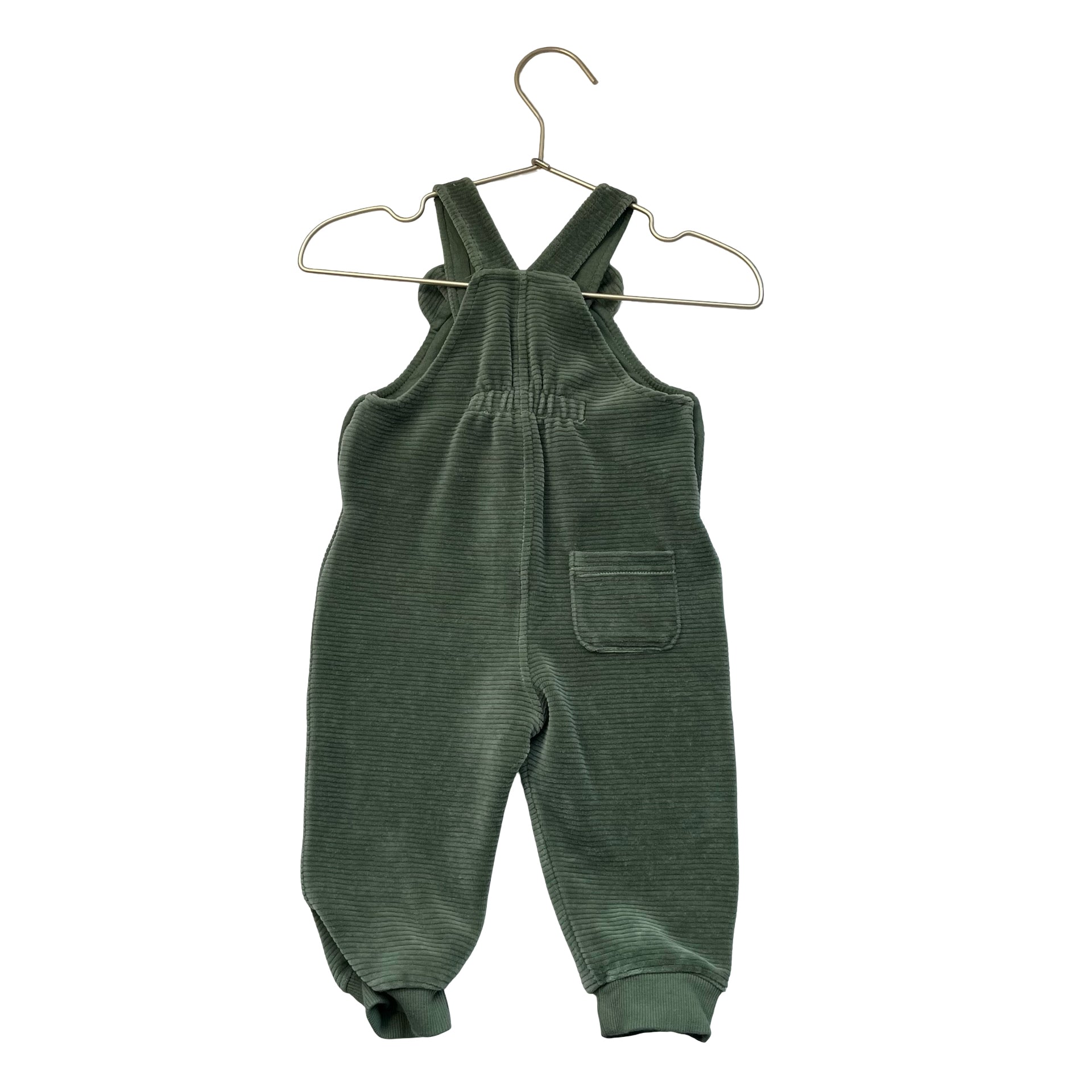 Mayoral Green Ribbed Velour Overall - Size 6-9 Mo