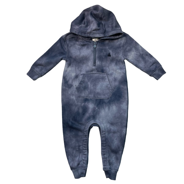 Baby Gap Blue Tie-Dye Hooded One Piece - Size 12-18 Mo