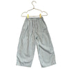 Zara Ivory & Green Striped Cotton-Linen Pants - Size 5
