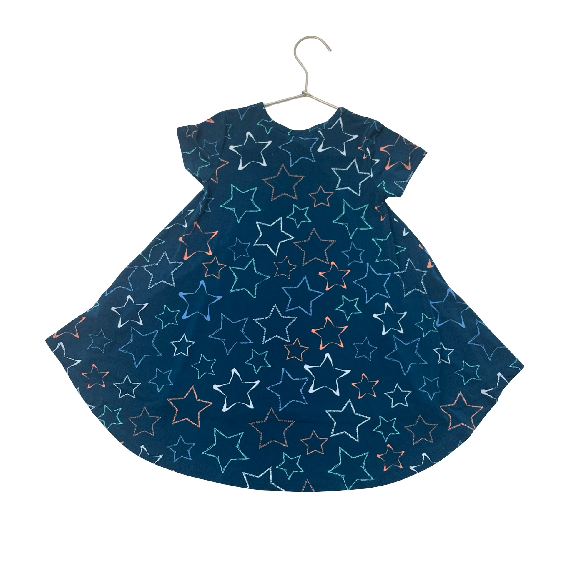 LuLa Roe Green Star Print Dress - Size 2