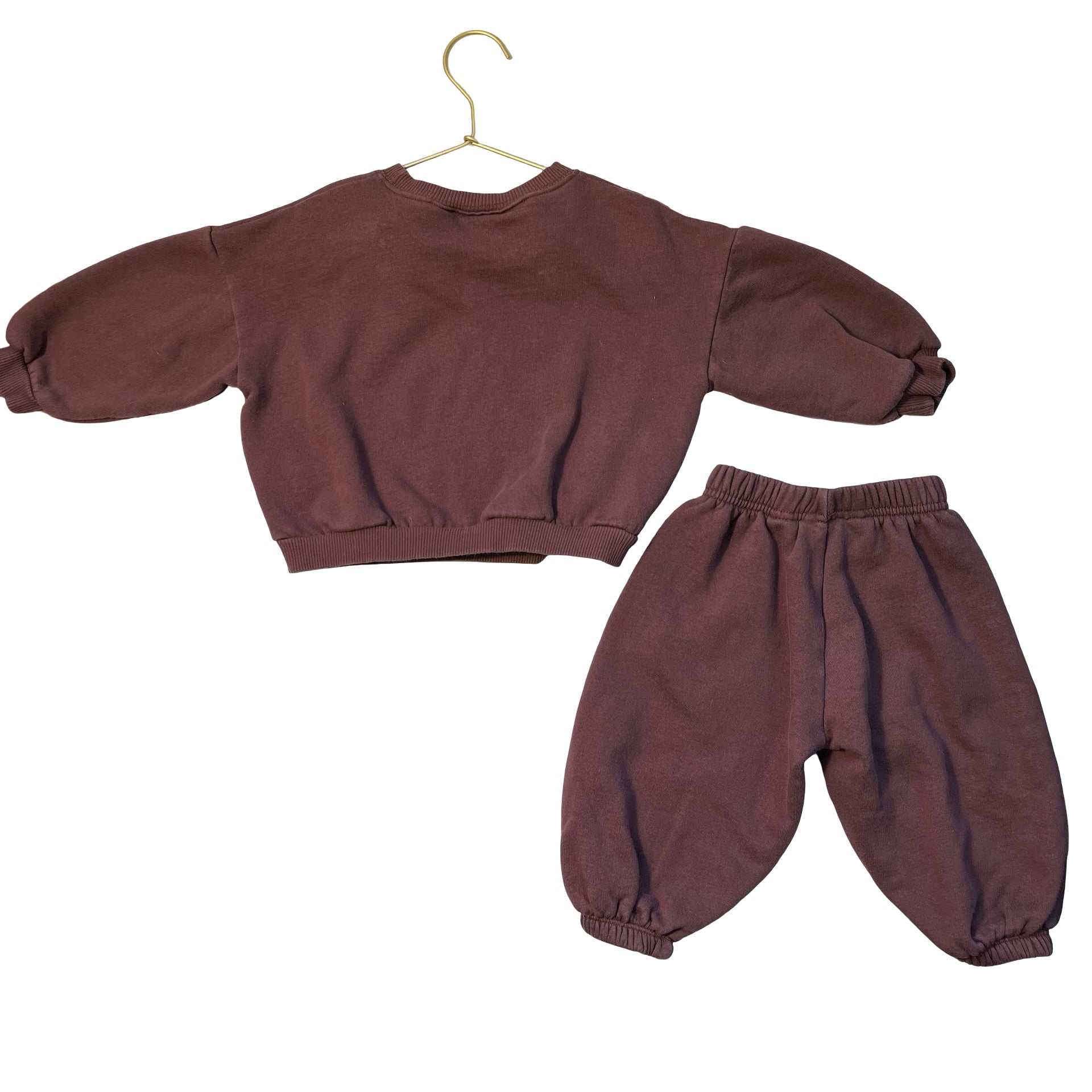 Zara x Disney Plum Mickey Mouse Sweatshirt & Joggers Set - Size 2