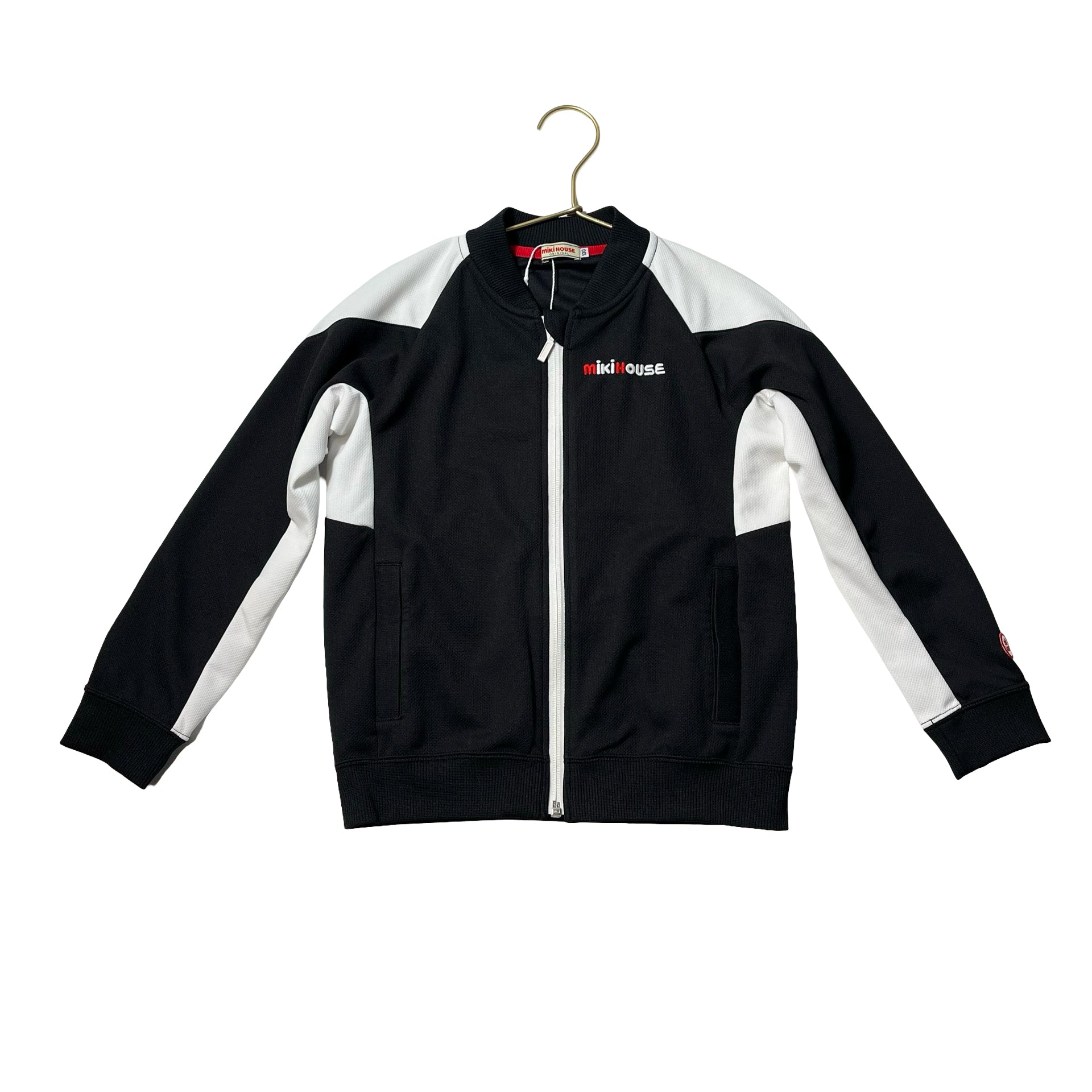 Miki House Black & White Athletic Track Jacket - Size 130 (8)