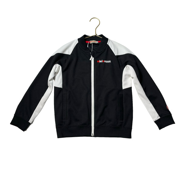 Miki House Black & White Athletic Track Jacket - Size 130 (8)