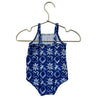 OshKosh Blue & Ivory Pattern Swim Suit - Size 6 Mo