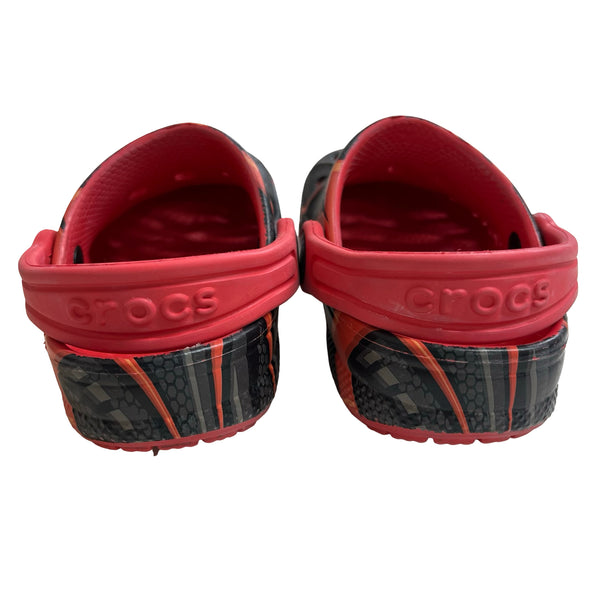 Crocs Red & Gray Pattern Shoes - Size C8