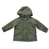 Zara Sherpa-Lined Olive Green Rain Jacket - Size 1.5Y