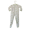 Kyte Ivory & Green Insect Print Footed PJs - Size 6-12 Mo