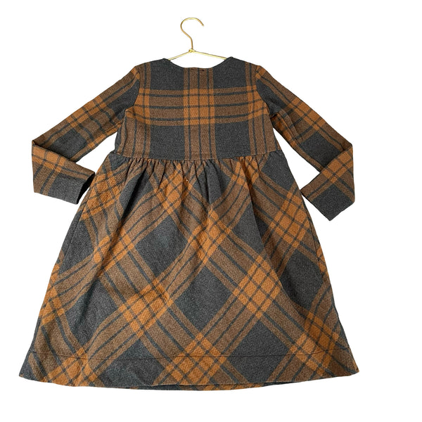 Caffe d'Orzo Gray & Brown Plaid Dress - Size 4
