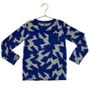 Tea Collection Blue & Gray Dragon Print Shirt - Size 5