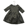 Little Stitches Black & Metallic Gold Dot Dress - Size 2-3