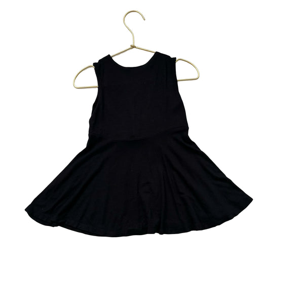 Sofi Black & Rainbow Stripe Trim Dress - Size 3T