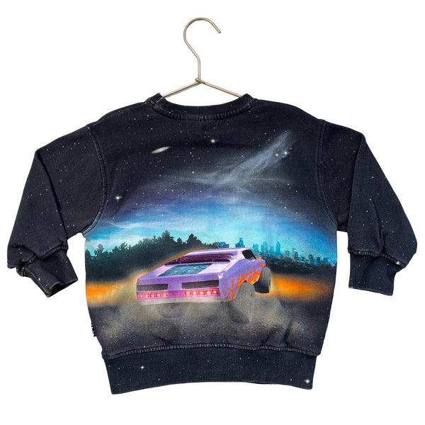 Molo Car & Horizon Graphic Sweatshirt - Size 4