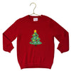 Stitchy Fish Red Cotton Christmas Tree Sweater - Size 3T