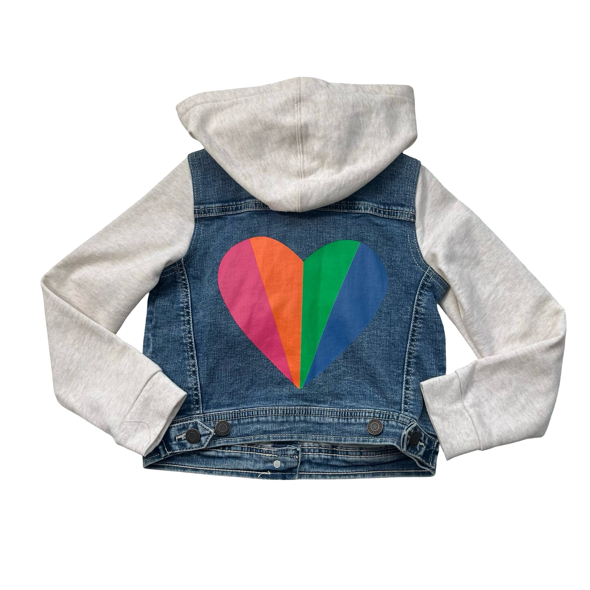 Tucker & Tate Denim & Sweatshirt Hooded Heart Jean Jacket - Size 6
