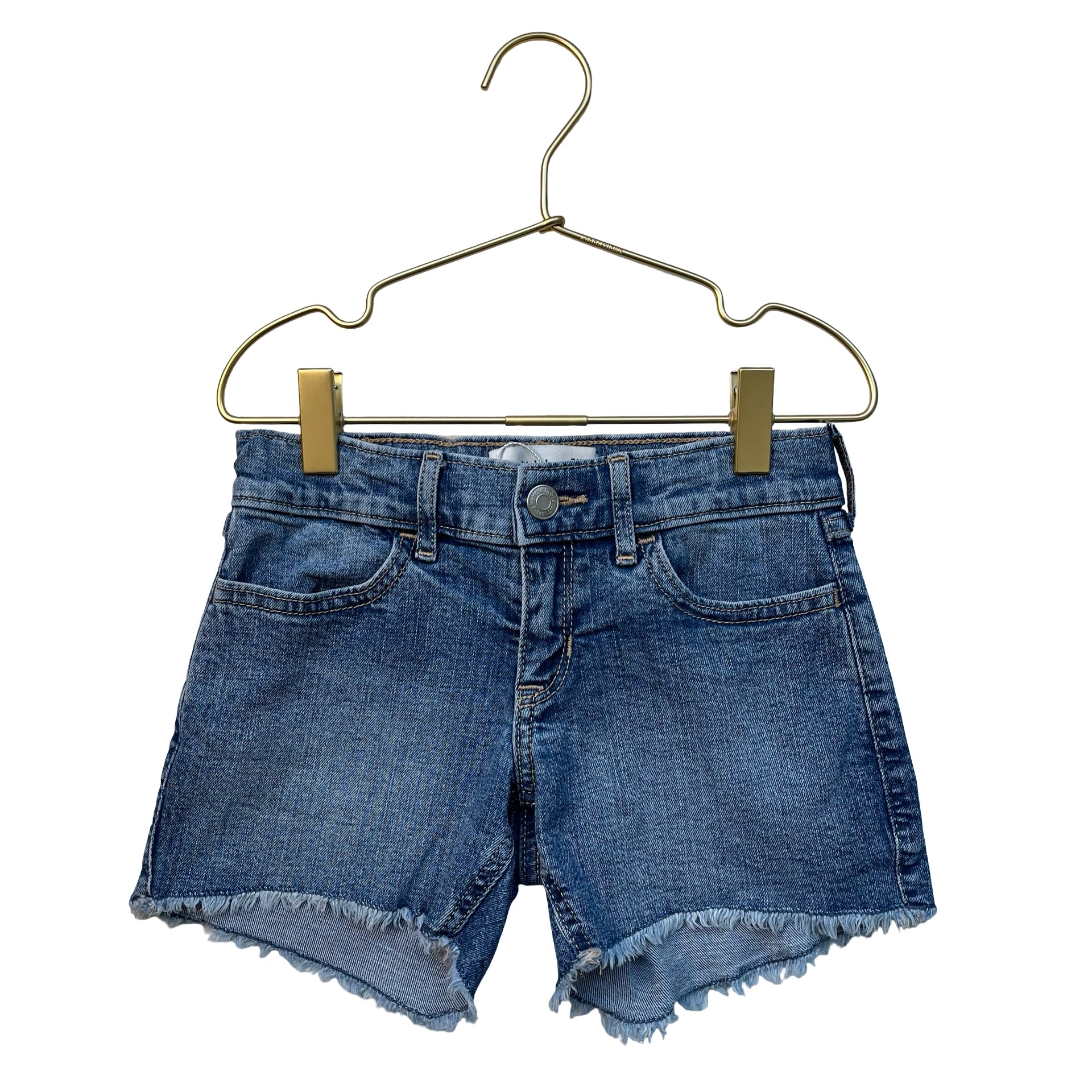 Abercrombie Kids Embroidered Denim 'Low Rise Midi' Jean Shorts - Size 7-8
